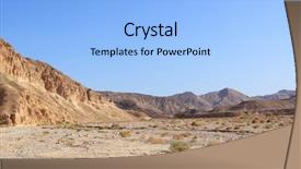  Presentation with landscape desert - PPT theme enhanced with desert landscape background and a light blue colored foreground