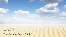  Presentation with landscape desert - Slide set featuring desert-landscape background and a cream colored foreground