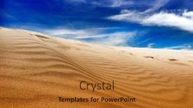  Presentation with landscape desert - Presentation theme having desert-landscape background and a gold colored foreground