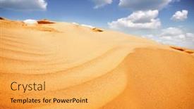  Presentation with landscape desert - PPT layouts consisting of desert-landscape background and a yellow colored foreground