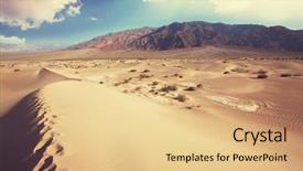  Presentation with landscape desert - Cool new slides with desert landscape backdrop and a lemonade colored foreground