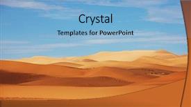  Presentation with landscape desert - Cool new PPT theme with desert landscape backdrop and a light blue colored foreground
