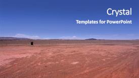  Presentation with landscape desert - Beautiful theme featuring desert landscape backdrop and a  colored foreground