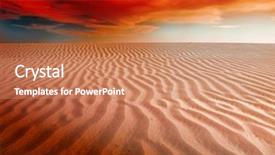  Presentation with landscape desert - Presentation enhanced with desert landscape background and a coral colored foreground