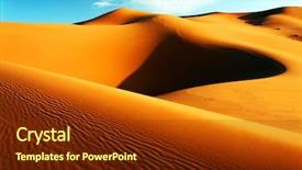  Presentation with landscape desert - Presentation theme featuring desert landscape background and a tawny brown colored foreground