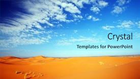  Presentation with landscape desert - Cool new presentation theme with desert landscape backdrop and a  colored foreground