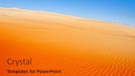  Presentation with landscape desert - PPT theme consisting of desert-landscape background and a gray colored foreground