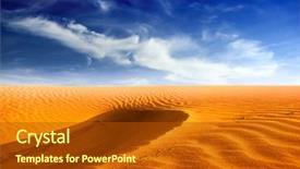  Presentation with landscape desert - Presentation featuring desert landscape background and a crimson colored foreground