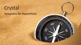  Presentation with compass map - Theme enhanced with desert map - compass in sand background and a  colored foreground
