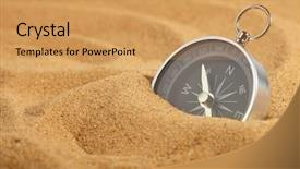  Presentation with compass map - Amazing theme having desert map - compass in sand backdrop and a  colored foreground