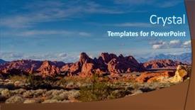  Presentation with nevada desert - PPT theme featuring desert-mountain-views-near-valley background and a ocean colored foreground