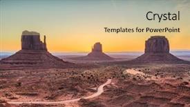  Presentation with arizona desert - Amazing PPT theme having desert mountains night - monument valley arizona usa backdrop and a lemonade colored foreground