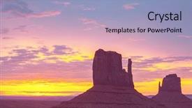  Presentation with utah - Presentation consisting of desert mountains night - monument valley utah usa background and a light blue colored foreground