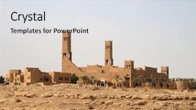  Presentation with saudi arabia - Slides featuring desert near riyadh city background and a sky blue colored foreground