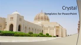  Presentation with oman - Presentation theme with desert night sky - muscat - oman sultan qaboos background and a light blue colored foreground