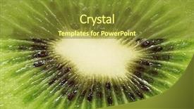  Presentation with kiwi fruit - Colorful presentation theme enhanced with desert nourishment - colorful kiwi fruit close up backdrop and a  colored foreground