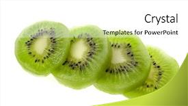  Presentation with kiwi - Cool new presentation with desert nourishment - fresh kiwi sliced prepared close backdrop and a white colored foreground