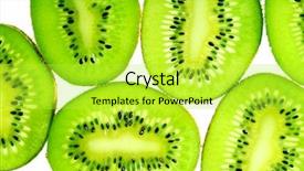  Presentation with green energy hydropower - Beautiful presentation featuring desert nourishment - green kiwi slice backdrop and a  colored foreground