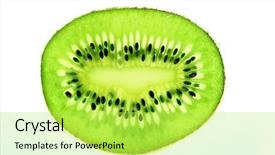  Presentation with kiwi - Slide deck consisting of desert nourishment - green kiwi slice background and a yellow colored foreground