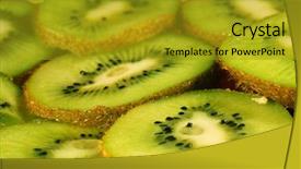  Presentation with background and significance - Presentation enhanced with desert nourishment - kiwi background background and a  colored foreground
