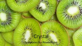  Presentation with kiwi - Beautiful presentation featuring desert nourishment - kiwi background backdrop and a gold colored foreground