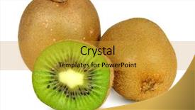  Presentation with kiwi - Presentation with desert nourishment - kiwi background and a  colored foreground