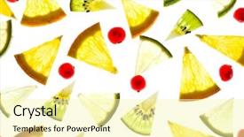  Presentation with orange spilled paint - Amazing slides having desert nourishment - segments fresh orange on isolation backdrop and a  colored foreground