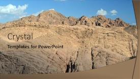  Presentation with egypt - Audience pleasing PPT theme consisting of desert-of-sinai-peninsula-egypt backdrop and a coral colored foreground