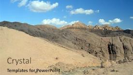  Presentation with egypt - PPT theme featuring desert-of-sinai-peninsula-egypt background and a coral colored foreground