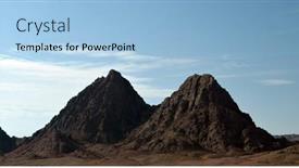  Presentation with egypt - Presentation theme consisting of desert-of-sinai-peninsula-egypt background and a light blue colored foreground