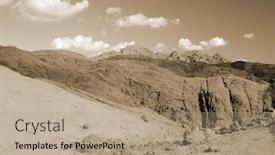  Presentation with egypt - PPT theme enhanced with desert-of-sinai-peninsula-egypt background and a coral colored foreground