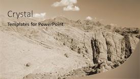  Presentation with egypt - Slide set having desert-of-sinai-peninsula-egypt background and a coral colored foreground