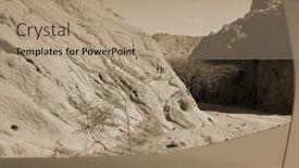  Presentation with egypt - Presentation design having desert-of-sinai-peninsula-egypt background and a coral colored foreground