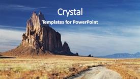  Presentation with volcanic rock - Colorful theme enhanced with desert plane of new mexico backdrop and a ocean colored foreground