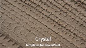  Presentation with tracks - Presentation theme featuring road buggy - follow the tracks background and a violet colored foreground