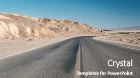  Presentation with death - Cool new presentation design with desert road - open highway in death valley backdrop and a gray colored foreground