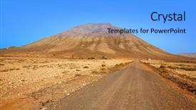  Presentation with mountain and couples - Cool new presentation with desert road - tindaya mountain fuerteventura at canary backdrop and a light blue colored foreground