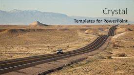  Presentation with colorado - Colorful presentation design enhanced with desert road - colorado usa backdrop and a light gray colored foreground