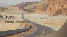  Presentation with desert - Slides having desert road in the sinai background and a coral colored foreground