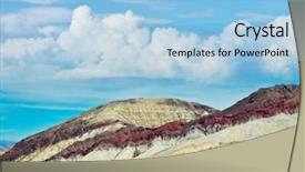  Presentation with death - Slide set featuring desert road leading through death background and a light blue colored foreground