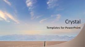  Presentation with death - PPT theme consisting of desert road leading through death background and a light blue colored foreground