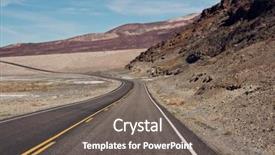  Presentation with death - Cool new PPT theme with desert road leading through death backdrop and a gray colored foreground