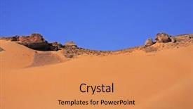  Presentation with blue sky - Slide set having desert-sand-dune-at-sunset background and a coral colored foreground