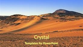  Presentation with blue sky - PPT layouts having desert-sand-dune-at-sunset background and a red colored foreground