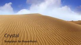  Presentation with sand dunes - PPT theme having desert sand dunes in maspalomas oasis gran canaria at canary islands background and a coral colored foreground