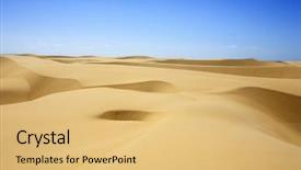  Presentation with beach ball sand dunes - Slides featuring desert sand dunes background and a  colored foreground