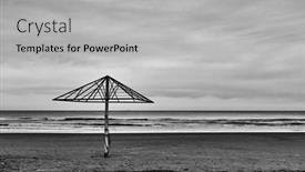  Presentation with black sea - PPT theme having desert-sandy-beach-with-uncovered background and a light gray colored foreground