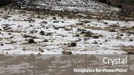 Presentation with desert - Theme featuring desert snow snow background and a gray colored foreground