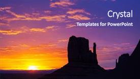  Presentation with valley of fire - Colorful slides enhanced with desert sunset - monument valley utah usa backdrop and a violet colored foreground