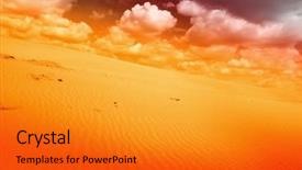  Presentation with desert - Theme with desert sunset background and a  colored foreground